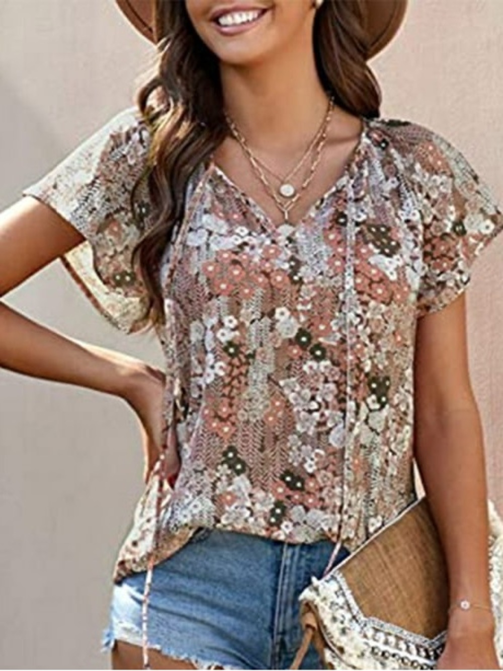 Miss Sparkling Boho Floral Blouse